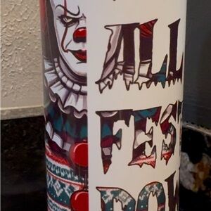 Festive Clown Themed Tumbler
